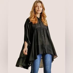 Umgee sheer mini dress or swim
Cover size L